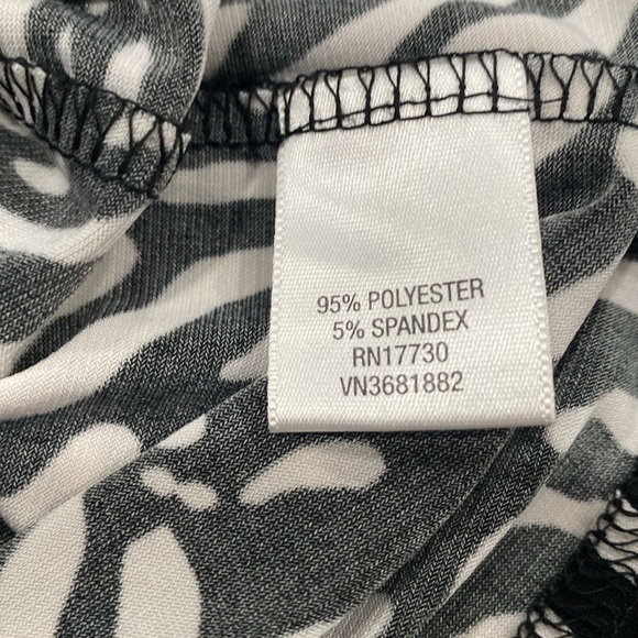 ▪️MERONA Black & White Geometric Animal Print 3/4 Sleeve Dress with Belt MEDIUM - Picture 13 of 13